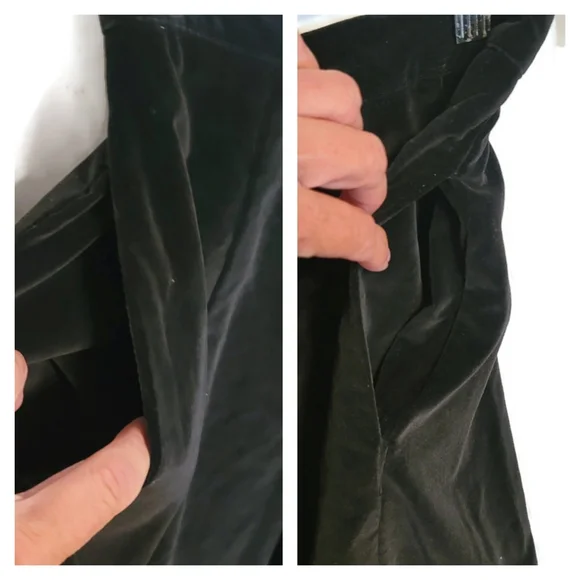 VTG Miller Stockman Western Living Black Velvety Hi-Lo Circle Skirt Equestrian - Picture 9 of 11